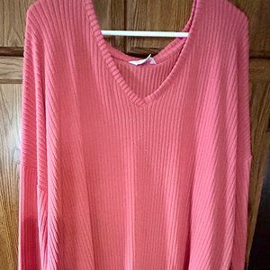 Time and Tru Women's Ribbed Tunic Top